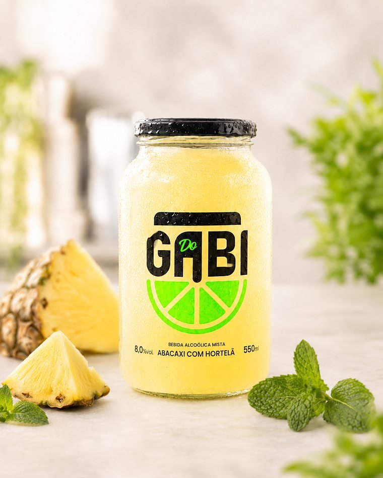 Caipirinha do Gabi sabor Abacaxi com Hortelã